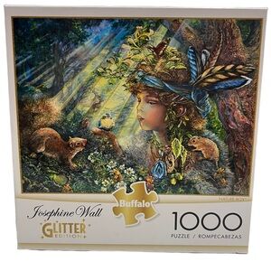 New Sealed Buffalo 1000 Pc Glitter Edition NATURE BOY Puzzle Josephine Wall